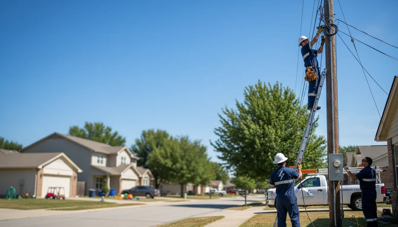 Residential electrician providing installation services in Round Lake, MN
